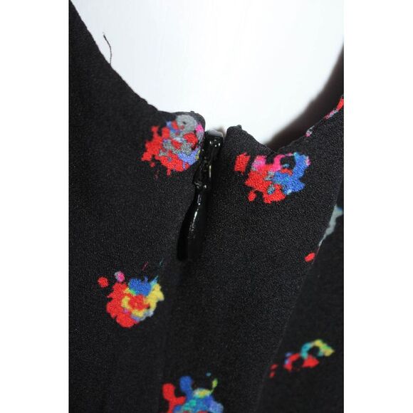 Proenza Schouler Womens Spotted V Neck Sleeveless Shift Dress Red Black Size 8 - Picture 4 of 7